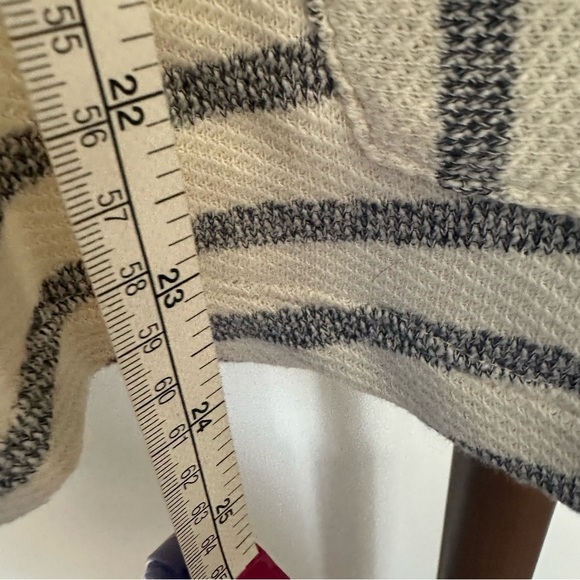 French Terry V-Neck Baja-Stripe Pullover Hoodie Old Navy Womens Small - Picture 4 of 5